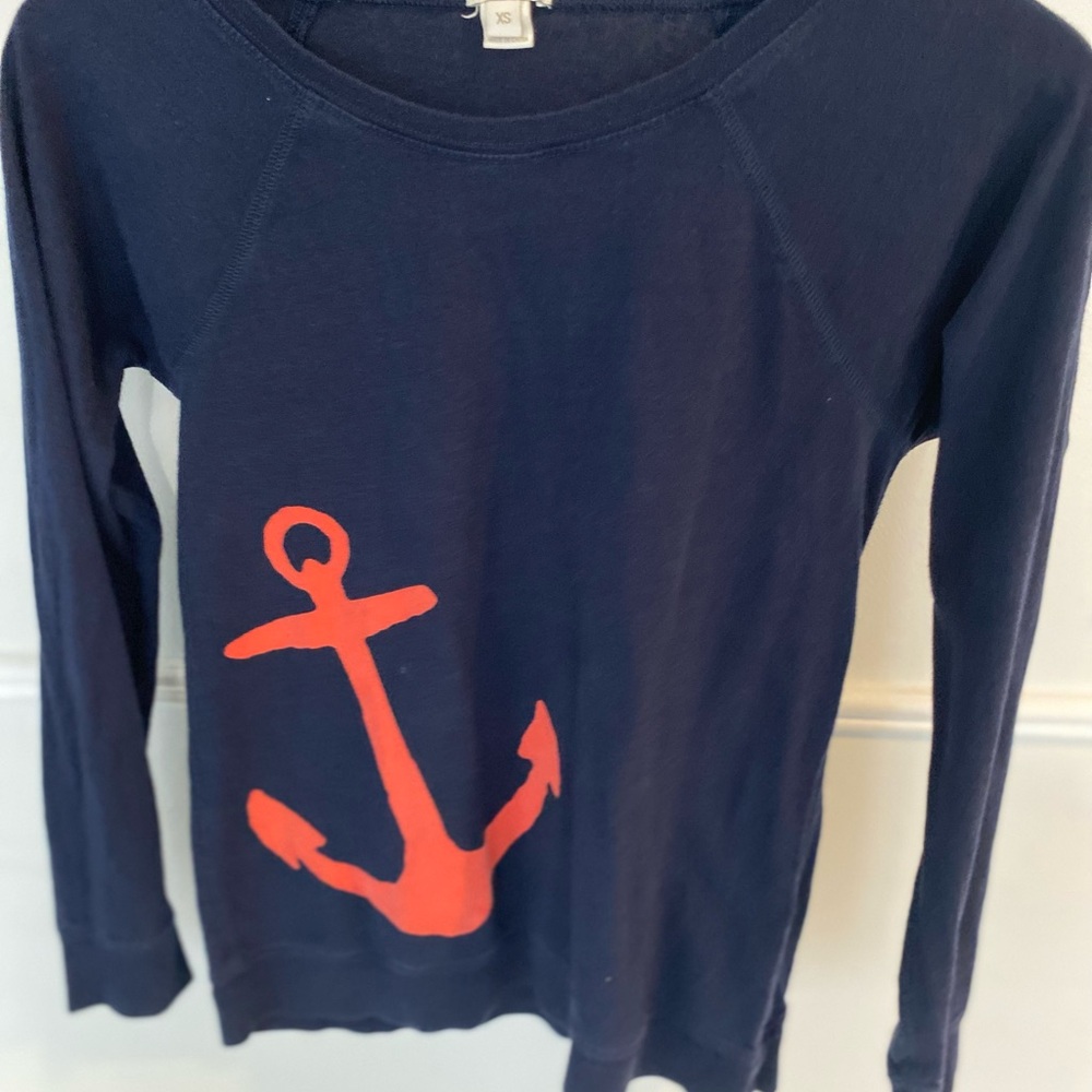 J. Crew Navy Blue Anchor Shirt